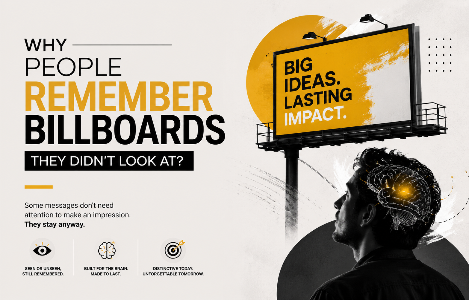 Creative billboard advertising design showing how OOH ads create lasting brand recall and visibility.