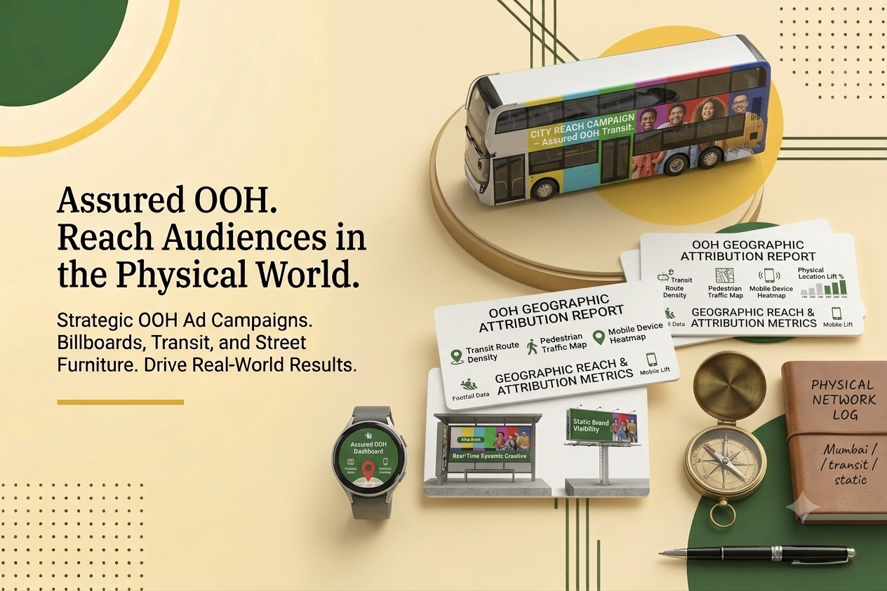 Out-of-home advertising campaign with transit and billboards