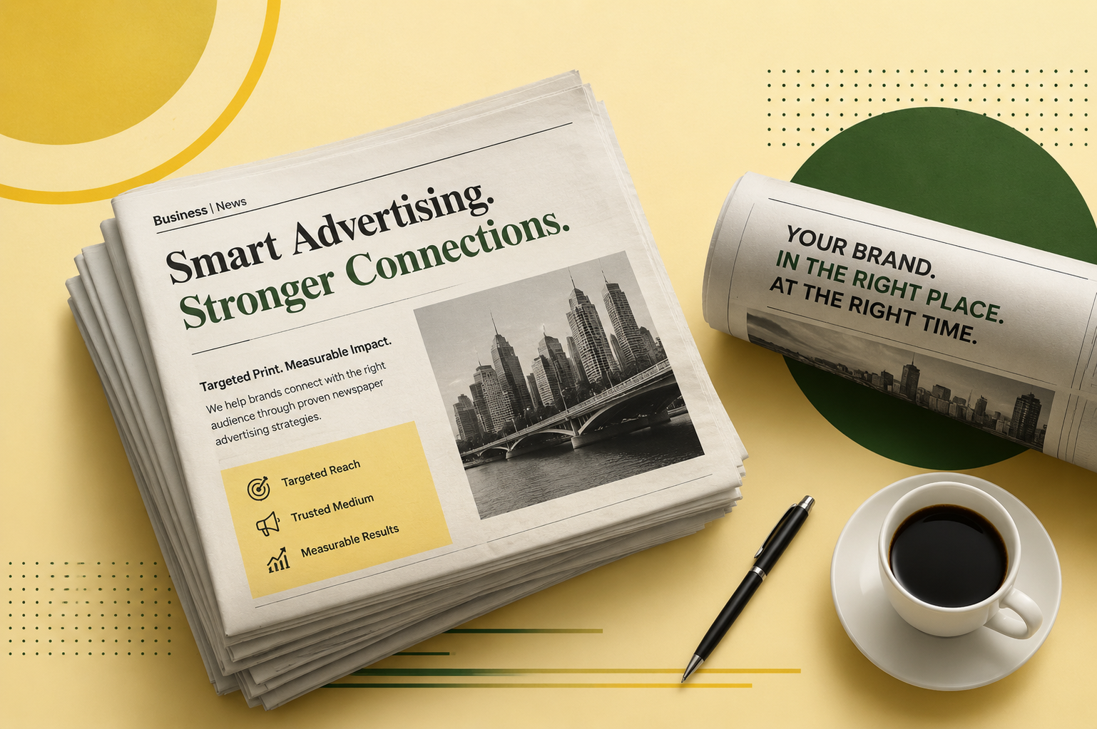 Print advertising campaign in a newspaper